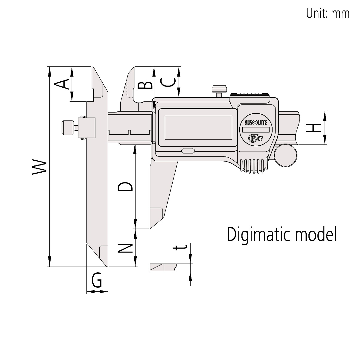 Digital Offset Caliper เวอรเนยดจตอล Mitutoyo รน 573 604 20 0